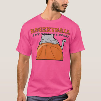 Camiseta O Basquete É O Meu Esporte Favorito - Gato De Cinz