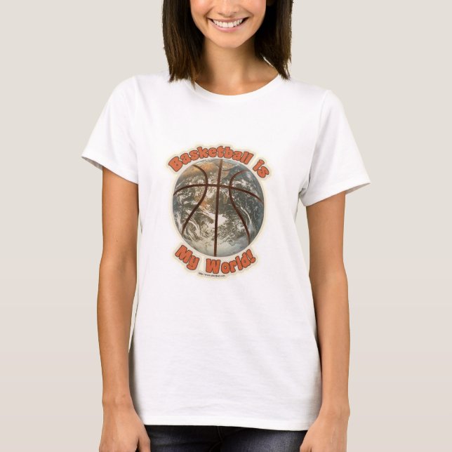 Camiseta O basquete é o meu mundo! (Frente)
