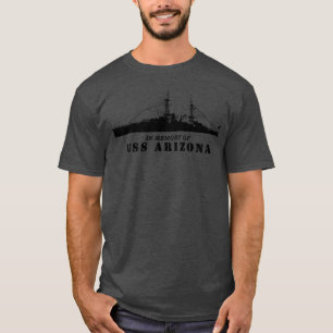 Camiseta O Batalhão USA A Silhueta De Arizona Em Memória De