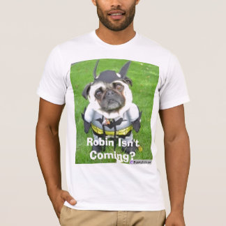 Camiseta o batmandog, pisco de peito vermelho não está