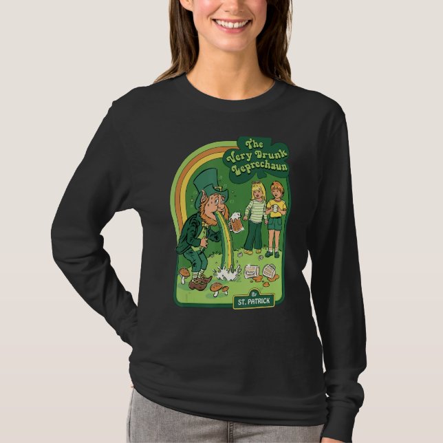 Camiseta O Bebado Leprechaun Rua Patrick S Day Happy P (Frente)