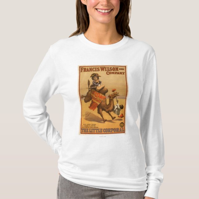 Camiseta "O bebê egípcio Theatr" do camelo corporal pequeno (Frente)
