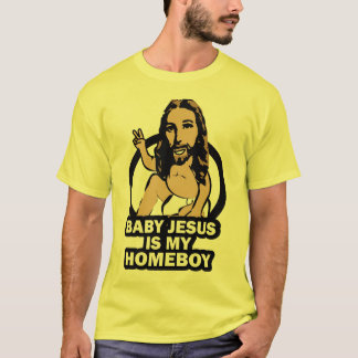 Camiseta O bebê Jesus é meu ficar em casa