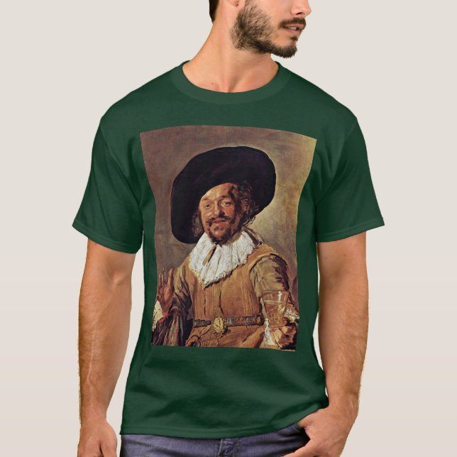 Camiseta O bebedor alegre. Por Frans Hals (Frente)