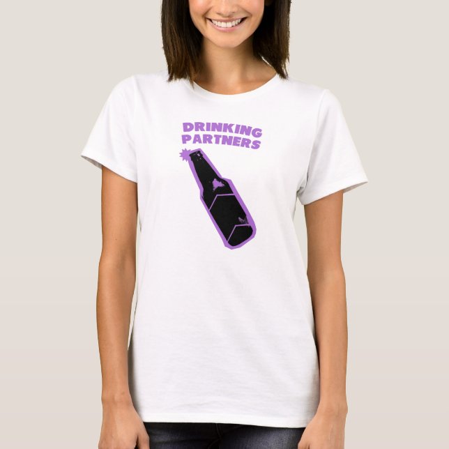 Camiseta O bebendo Partners o roxo (Frente)