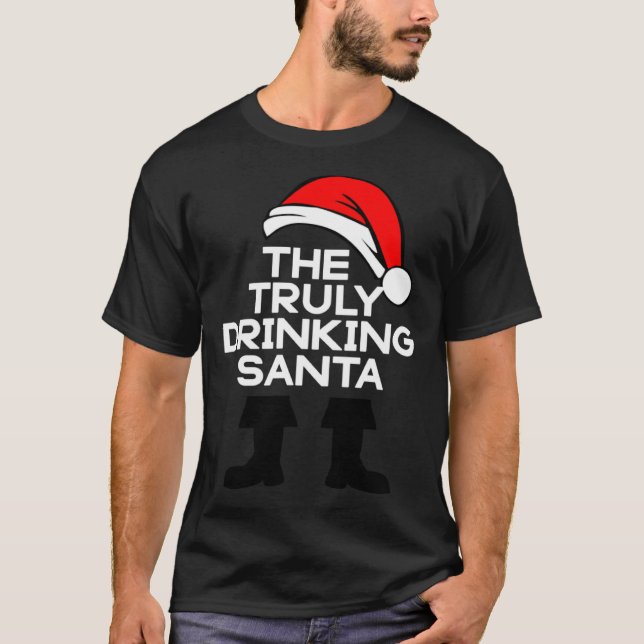 Camiseta O Bebendo Seltzer Duro O Bar De Natal Craw (Frente)