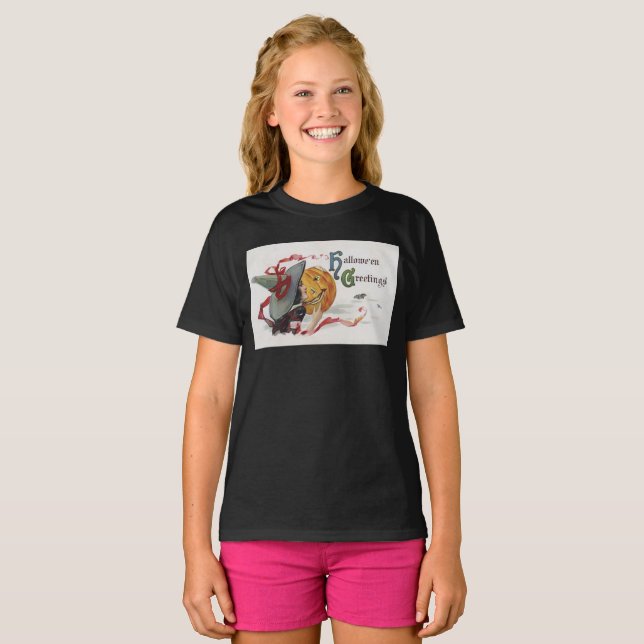 Camiseta O Beijo da Bruxa: Um Jack o Lanterna no Halloween (Frente Completa)