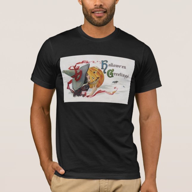 Camiseta O Beijo da Bruxa: Um Jack o Lanterna no Halloween (Frente)