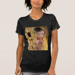 Camiseta O beijo, Gustavo Klimt<br><div class="desc">O beijo (Der original Kuss) foi pintado por Gustavo Klimt, e é provavelmente seu trabalho mais famoso. Começou o trabalho nele em 1907 e é o highpoint de seu "período dourado assim chamado". Descreve um casal, nas várias máscaras do ouro e dos símbolos, compartilhando de um beijo contra um fundo...</div>