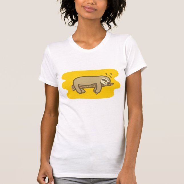 Camiseta O Bella das mulheres da preguiça+T-shirt favorito (Frente)