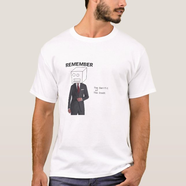 Camiseta O benefício da dúvida (Frente)