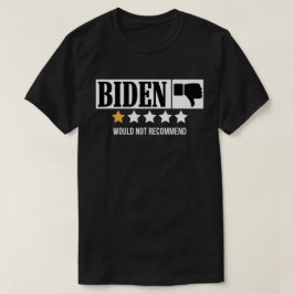 Camiseta O Biden Thumbs Down Não Recomendaria
