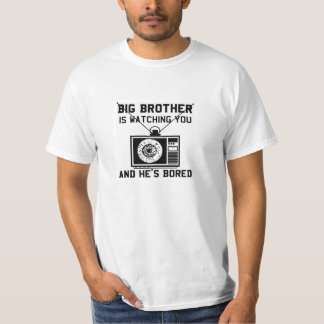 Camiseta O big brother é T branco liso furado