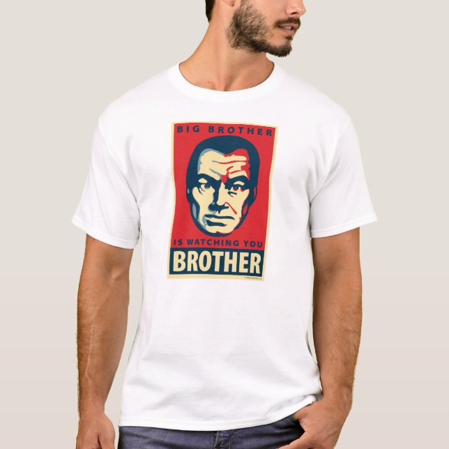 Camiseta O big brother - está olhando-o irmão: T-shirt de (Frente)