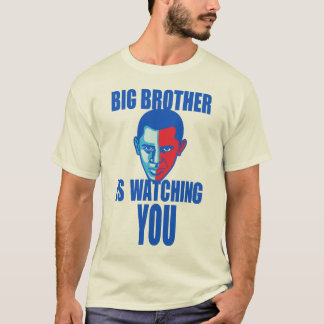 Camiseta O big brother está olhando-o (versão de Barack