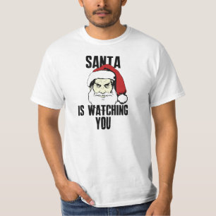 Camiseta O big brother Papai Noel está olhando-o
