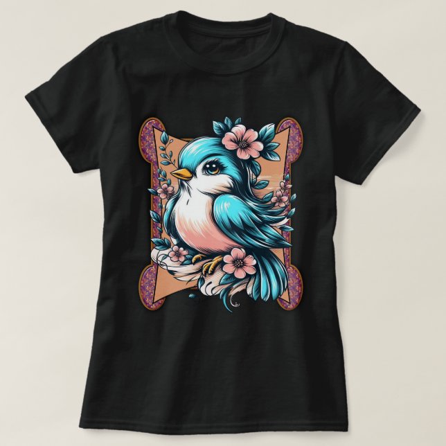 Camiseta O Birdie da Senhora (Frente do Design)