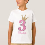 Camiseta ó Birthday|Polka Dots|Glitter-Print personalizam<br><div class="desc">Um design bonito para meninas</div>