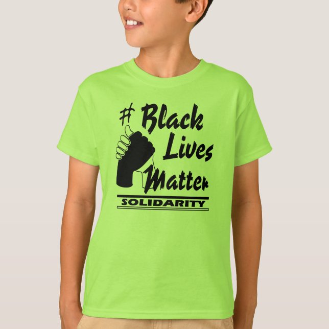 Camiseta O #Black vive miúdos da solidariedade da matéria (Frente)