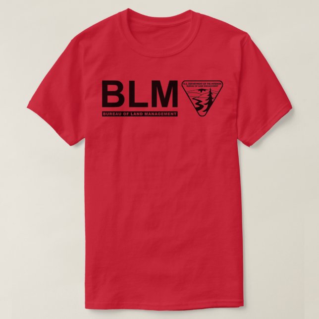 Camiseta O BLM Bureau of Land Management BLACK 4 (Frente do Design)