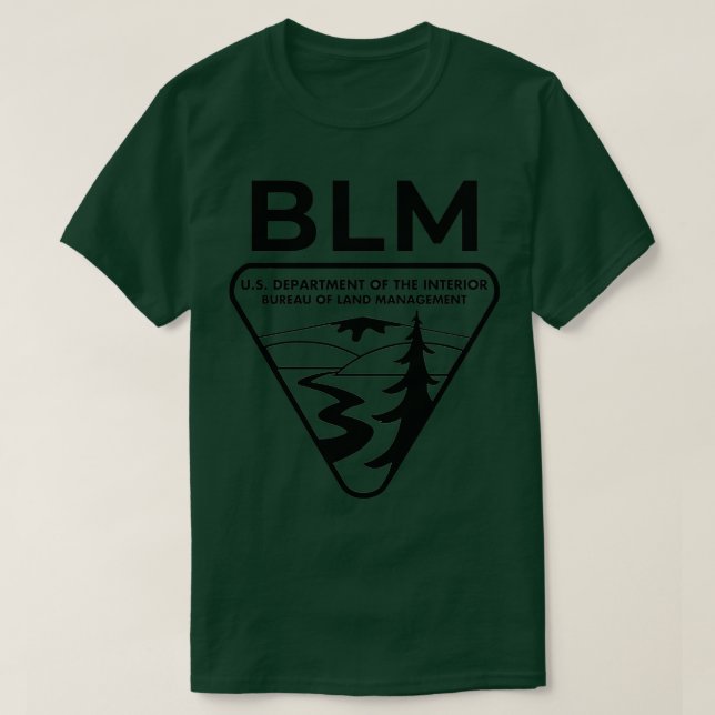 Camiseta O BLM Bureau of Land Management BLACK 5 (Frente do Design)