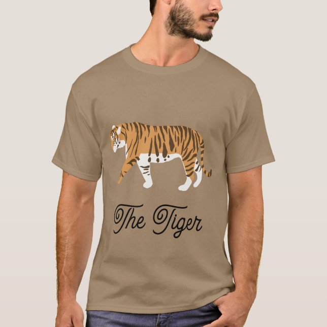 Camiseta O Bloco de Cores do Tigre (Frente)