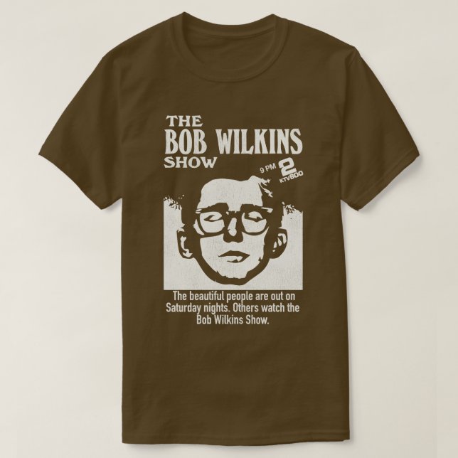 Camiseta O Bob Wilkins mostra a criatura do hospedeiro horr (Frente do Design)