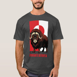 Camiseta O boi almiscarado da Groenlândia não é americano