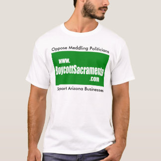 Camiseta O boicote Sacramento, opor intrometer políticos