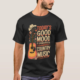 Camiseta O Bom Humor de Hoje é Patrocinado pela Música Coun