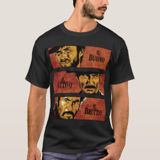 Camiseta O Bom, o Mau, e a Essencial Camisa-T