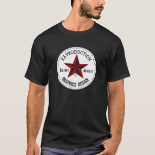 Camiseta O BOM vermelho preto inverso da pancada de KS