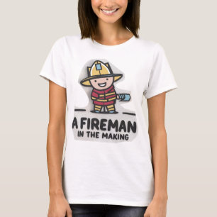 Camiseta O bombeiro aprendeu. Futuro Bombeiro
