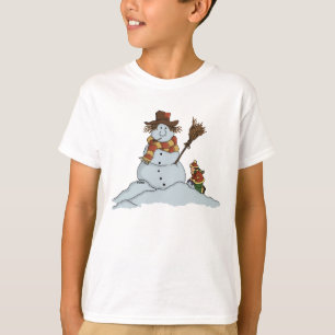Camiseta o boneco de neve novo caçoa o t-shirt