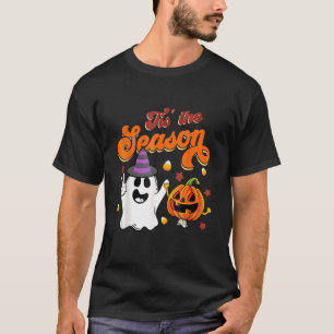 Camiseta O Boo Crew Groovy Retro Spooky Season Floral Hal