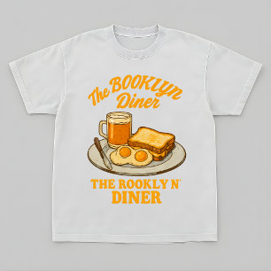 Camiseta O Bootleg do Café da Manhã do Booklyn Diner Retro