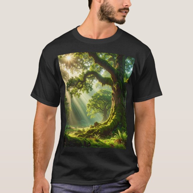 Camiseta O Bosque Esmeralda: Luz Antiga (Frente)