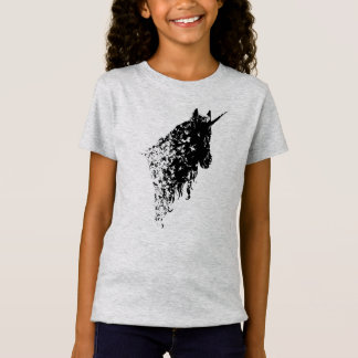 Camiseta O branco do design do unicórnio caçoa o t-shirt