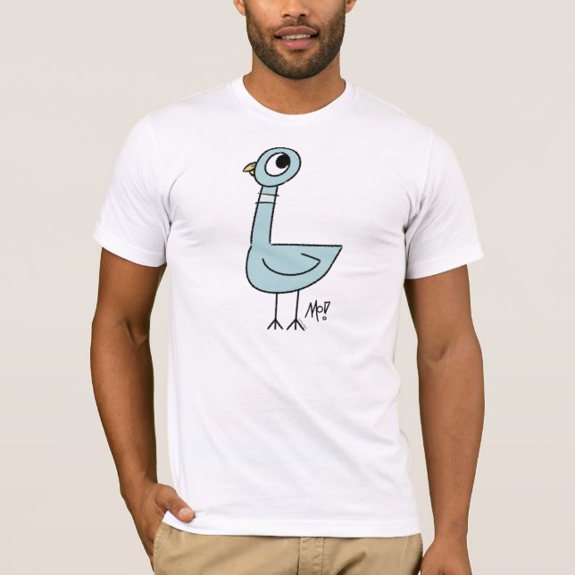 Camiseta O branco dos homens clássicos do pombo (Frente)