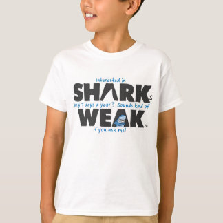 Camiseta O branco fraco do tubarão caçoa o t-shirt