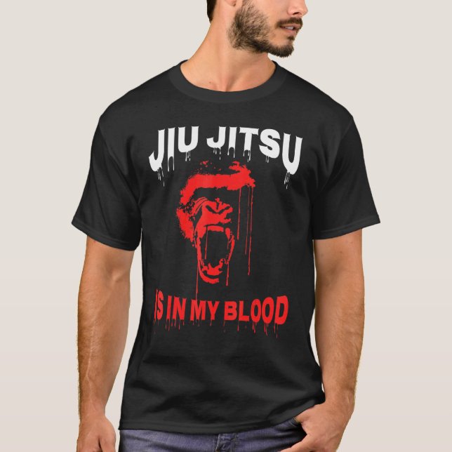 Camiseta O Brasileiro Jiu Jitsu Está No Meu Sangue Bjj Gori (Frente)