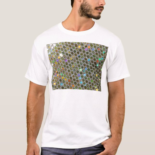 Camiseta O brilho cintilante de prata Dourado Sparkles (Frente)