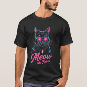 Camiseta O Brilho De Gato De Gota Cibernética Faz Com Que O
