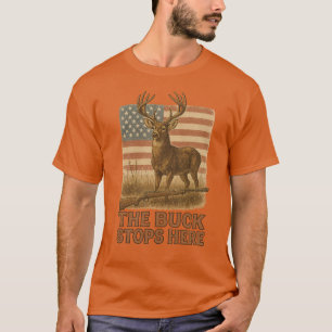 Camiseta O Buck Para Aqui – Caça de Veado Patriótica (2)