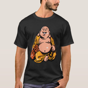 Camiseta O Bud Gráfico do Vetor Buda Gordo Rindo