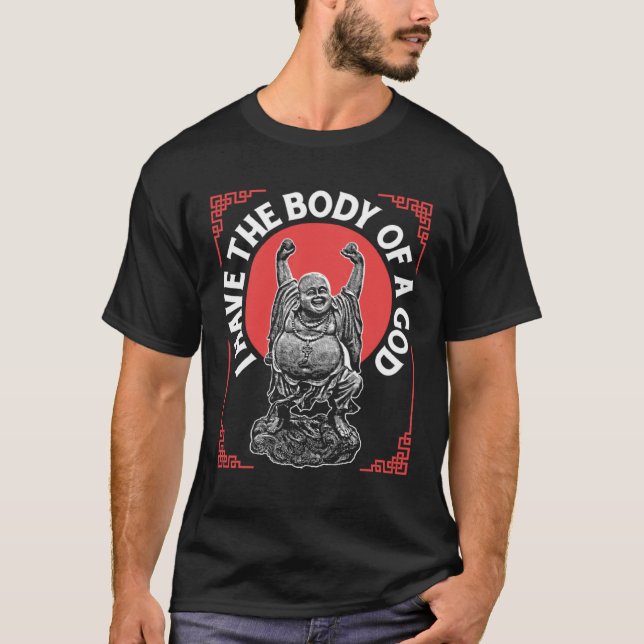 Camiseta O Budismo Religioso Tem Um Corpo De Deus Muito Rui (Frente)