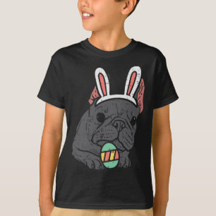 Camiseta O Buldogue Francês Bunny Cute Frenchie Homens de C