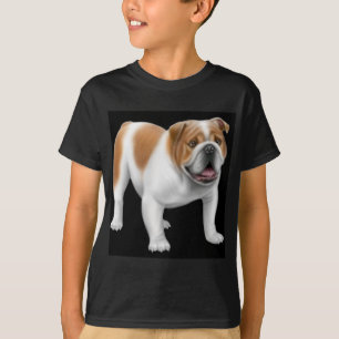Camiseta O buldogue inglês caçoa o t-shirt escuro