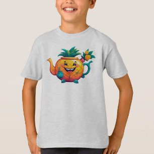 Camiseta O bule de abacaxi feliz e própero