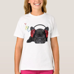 Camiseta O Bulldog Francês Negro Crescendo em Seus Sintoma